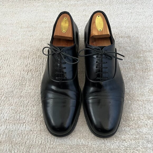 Bally Treny 1 Black Leather Cap Toe Oxford Dress Shoes 8.5 Made in Italy main image 10